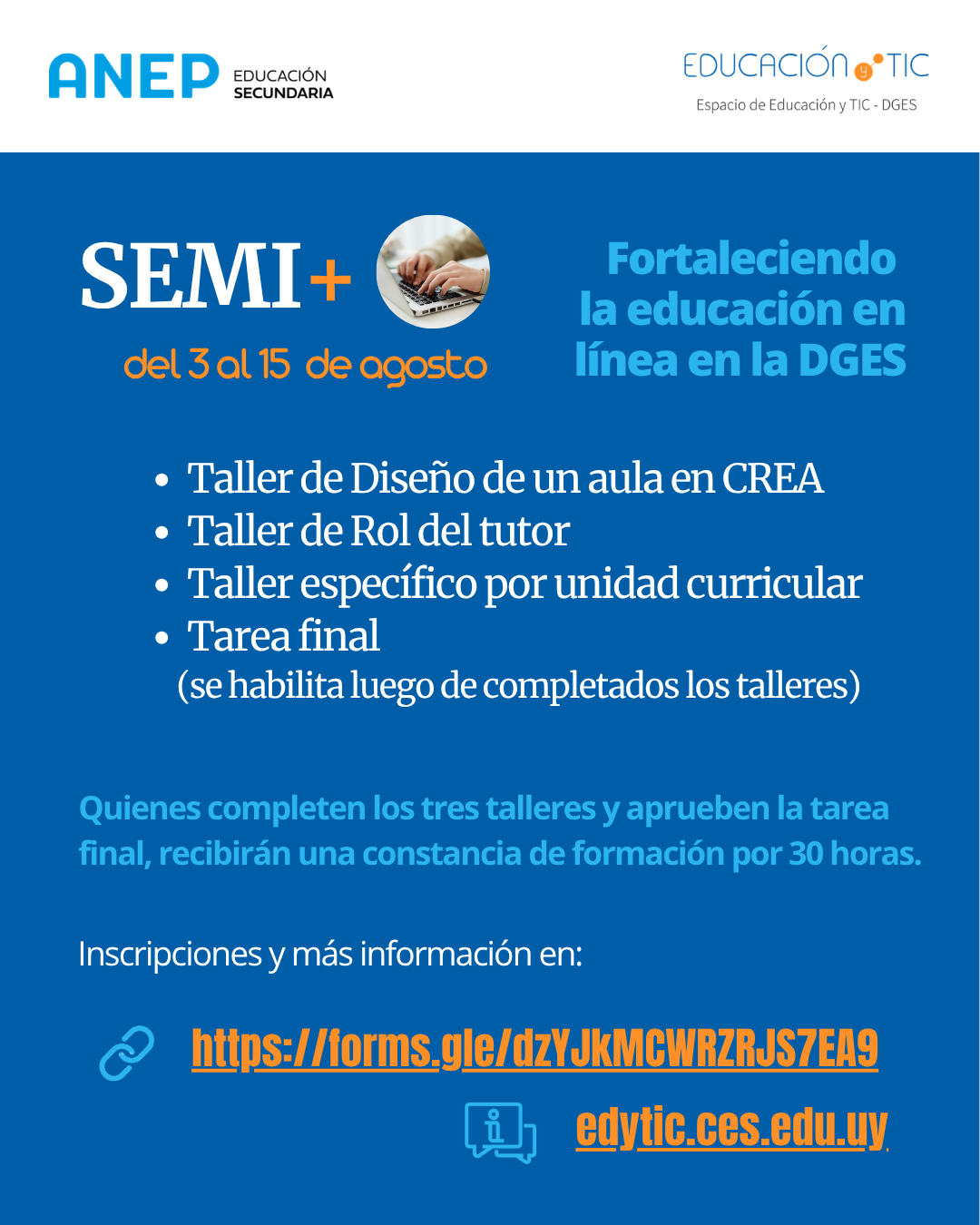 SEMI+ Fortaleciendo la educación en línea en la DGES